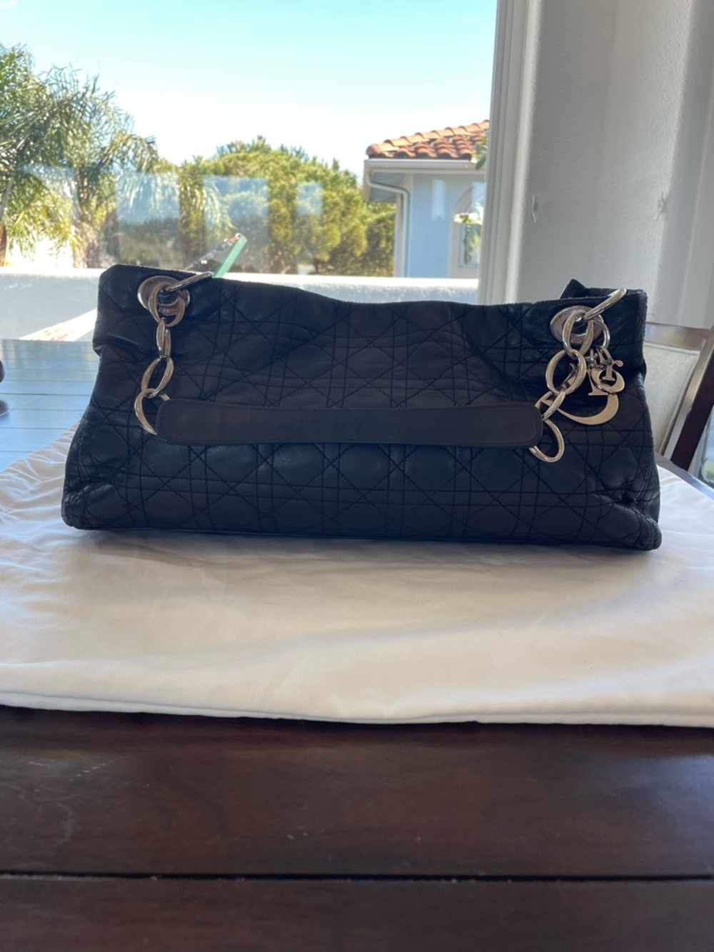 DIOR Vintage Cannage East West Lady Dior Tote Bag